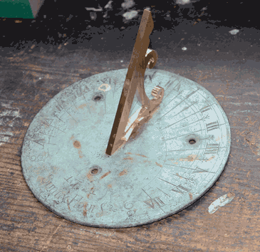 sundial being restored 
