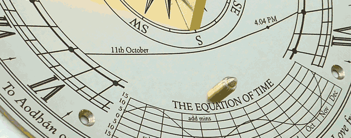 sundial with declination pin